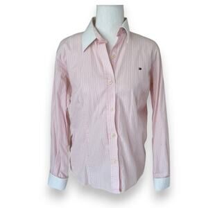 Tommy Hilfiger Classic fit Blouse Pink Striped - Size L